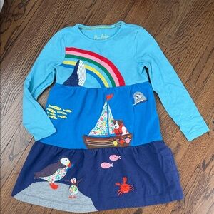 Mini Boden Multicolor Nautical Appliqué Dress